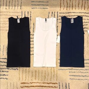 Bundle of Black, White, and Navy Tank Tops-NWT